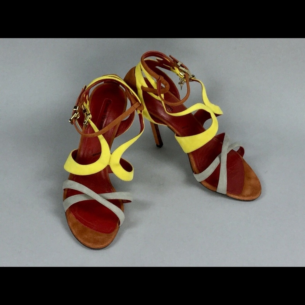 Cesare Paciotti Suede Multi Women’s Sandals Sz 38